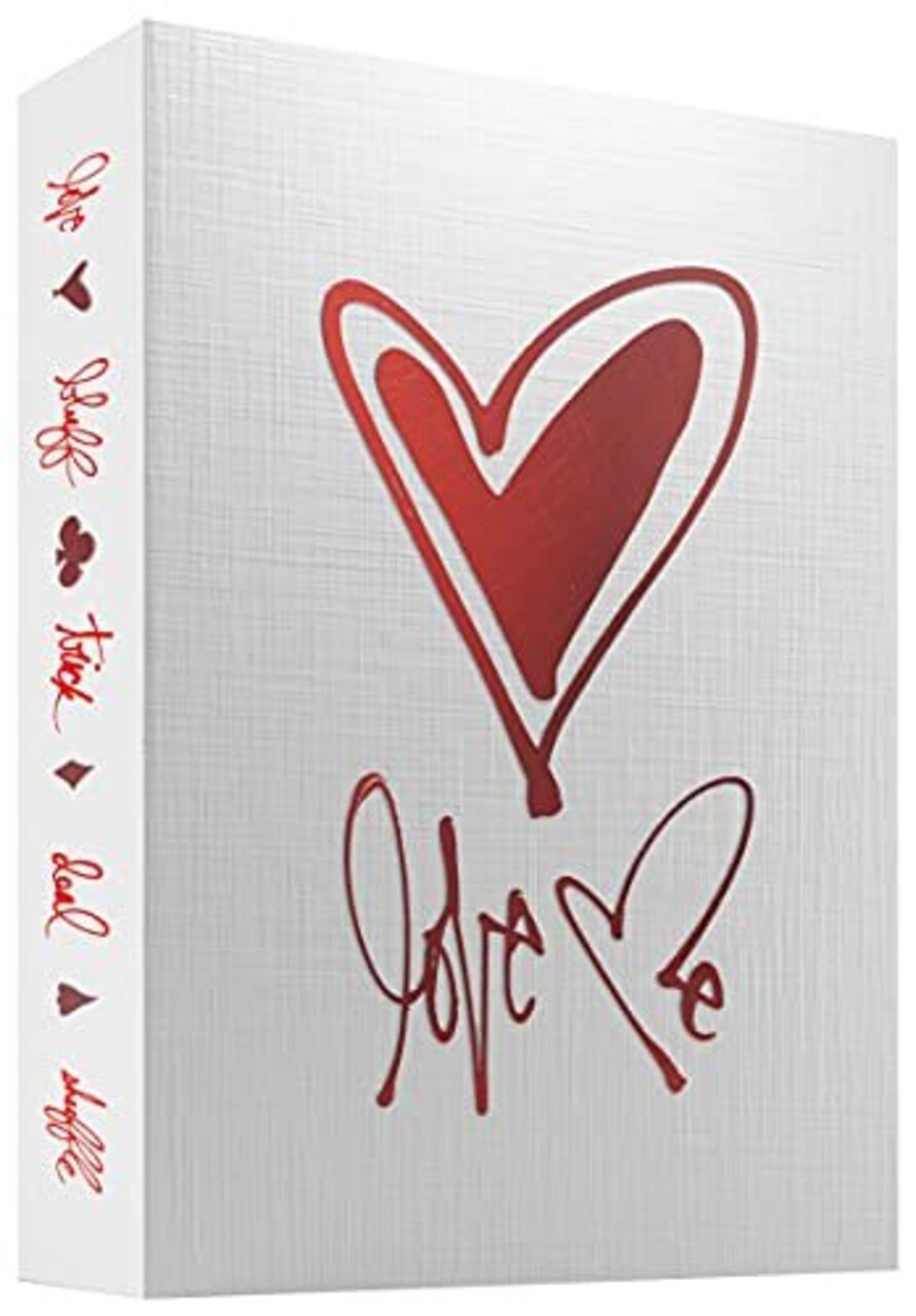 theory11 Love Me Premium Playing Cards, Red - Hand Illustrated, Sustainably Produced, Poker Size Standard Index